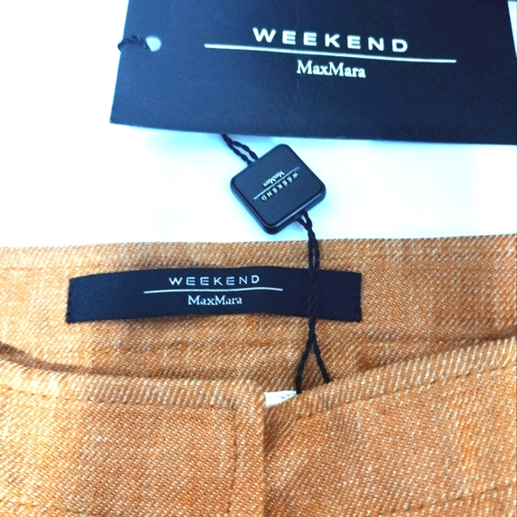 MAXMARA WEEKEND SLACKS/TROUSERS BURNT ORANGE SIZE 10, - Picture 5 of 9